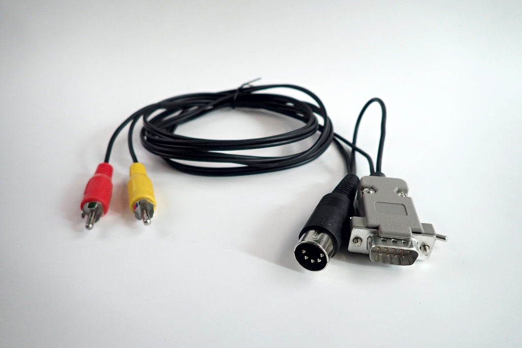 Commodore C128 / C128D Kabel an 2x Cinch 40/80 Zeichen
