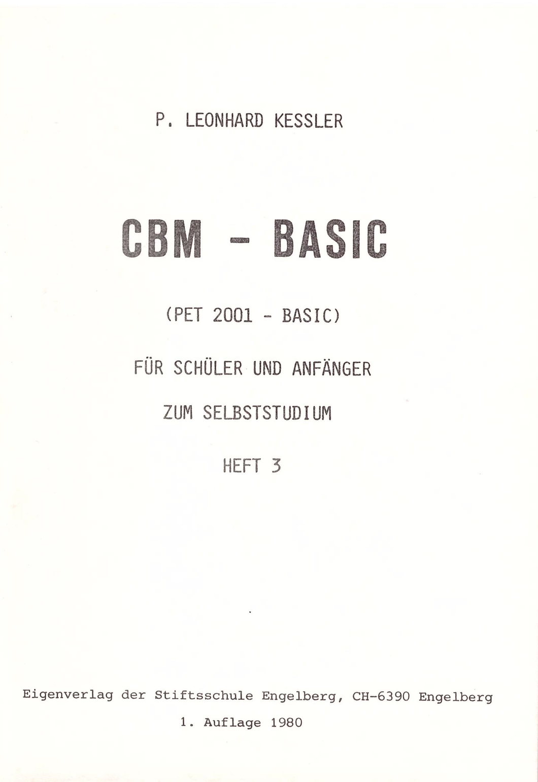 CBM - BASIC Heft 3