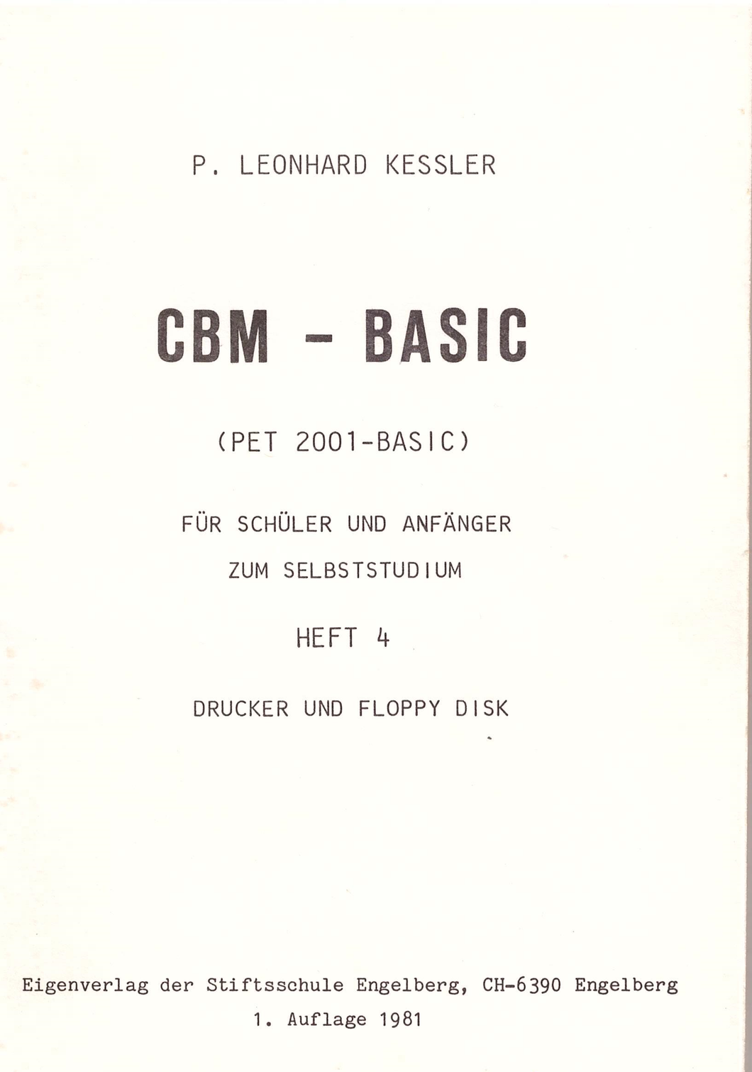 CBM - BASIC Heft 4